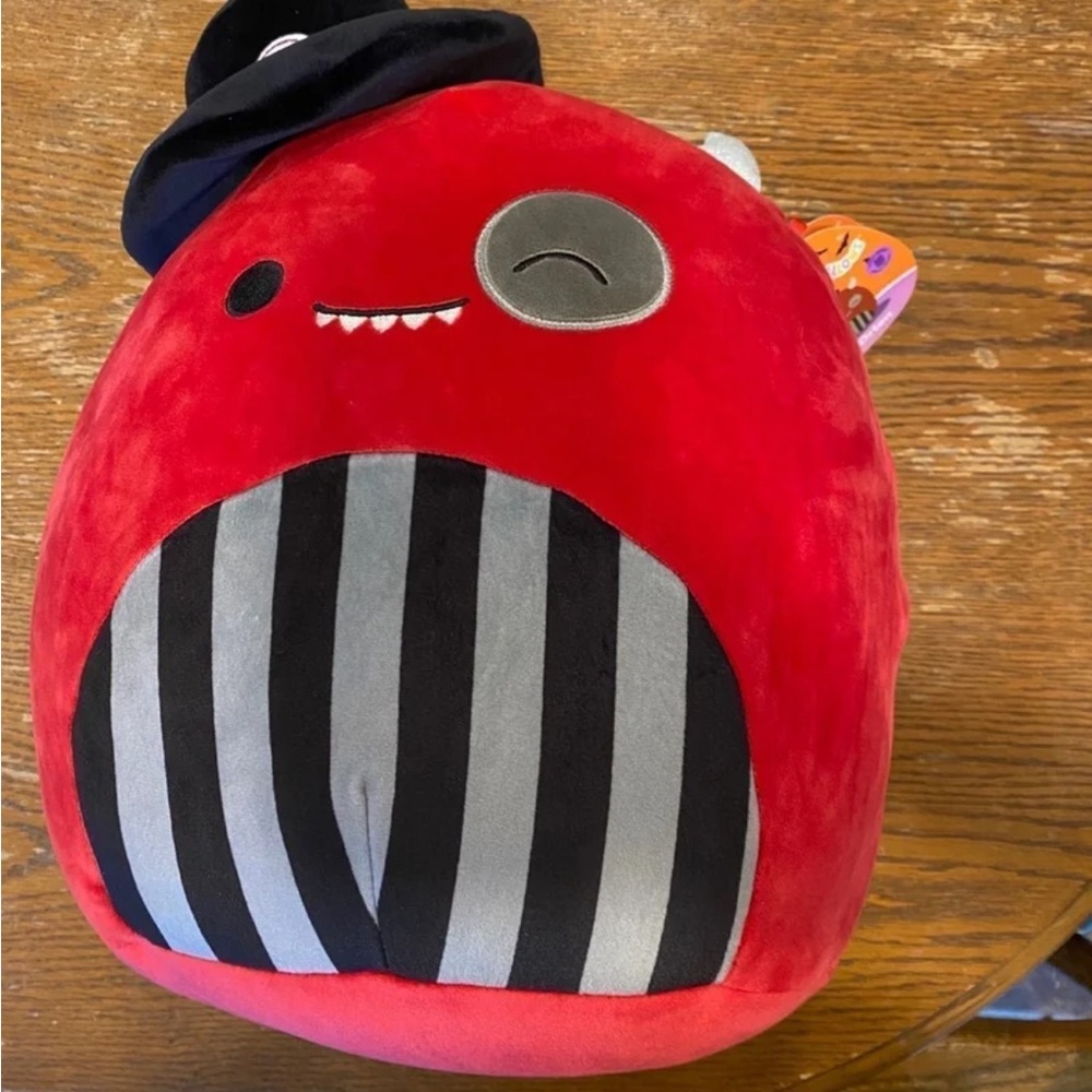 12” Squishmallow Mr. Orlen red Halloween monster w/black top hat SPECIAL EDITION